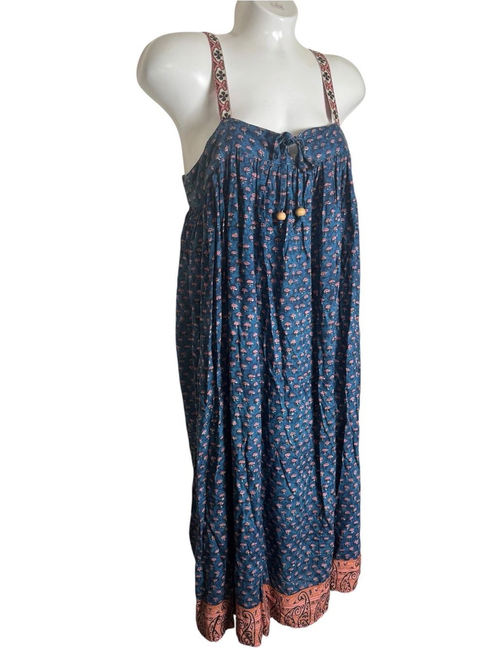 Natural Life Floral Paisley Rayon Midi Dress - Picture 2 of 8